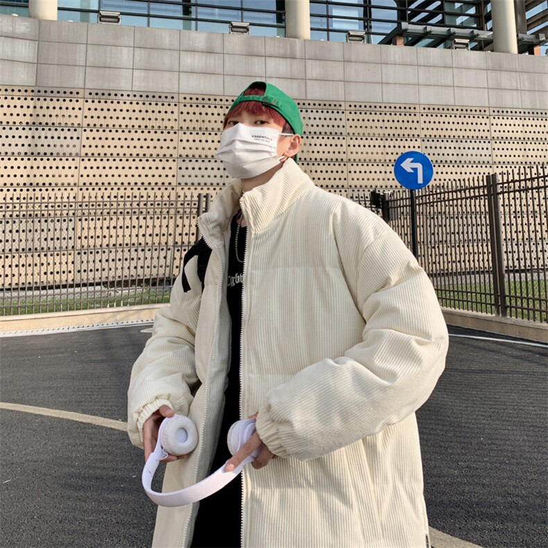 新款冬季棉服灯芯绒棉衣男生服运动休闲潮牌帅气外套M0335-P85,男装棉衣,星座308B-1