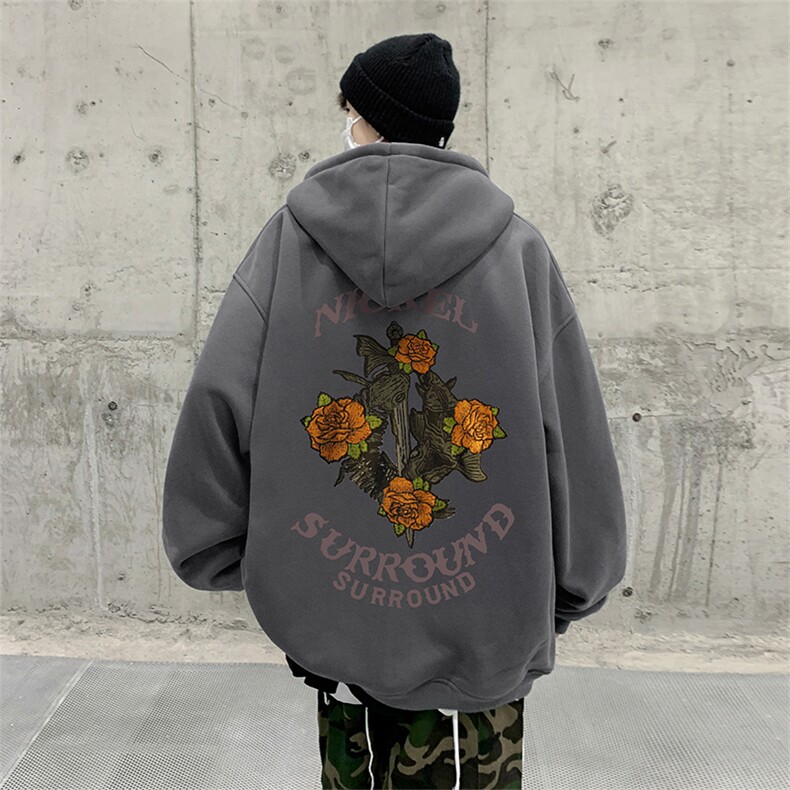 直播品质360克重磅美式印花加厚宽松连帽卫衣开衫外套KS108-特P45,男装卫衣,电商A486