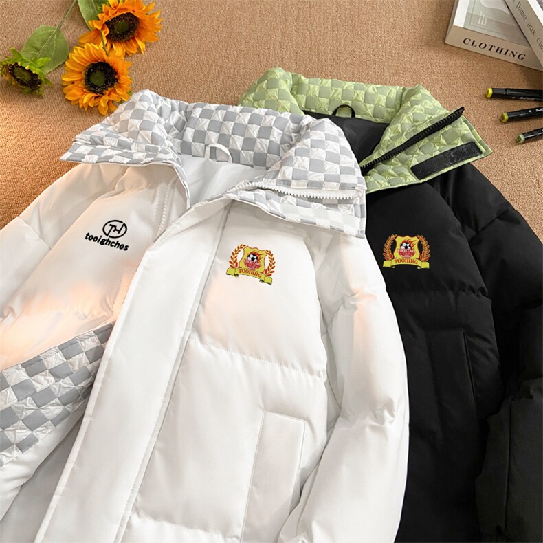 抖音得物品质深度库存三防面料假两件格子棉衣外套棉服66633特P85图片