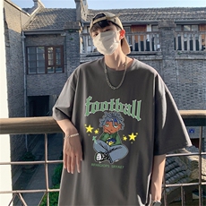 特P19控38230g重磅纯棉港风短袖t恤男DT3136，男装T恤，电商B370