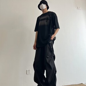 美式高街工装伞兵裤男秋冬季潮牌宽松直筒休闲裤WL155-P38 加绒45图片