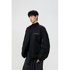 美式潮流棉服男冬季新款复古百搭拉链宽松机车服棉服2307P105，男装棉衣，星座506-1
