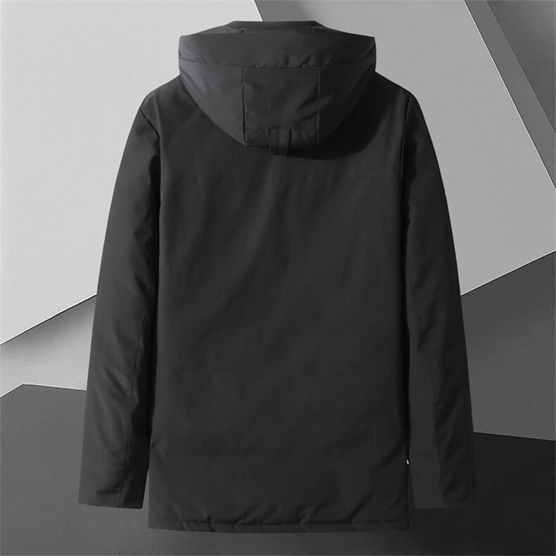 冬季新款男士加大加肥连帽羽绒服中年休闲上衣男装加厚保暖外套,男装羽绒服,电商B212（原钱塘6029）