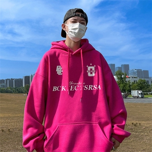 抖音得物供货 可提供视频 春装重磅美式宽松连帽卫衣DL2436图片