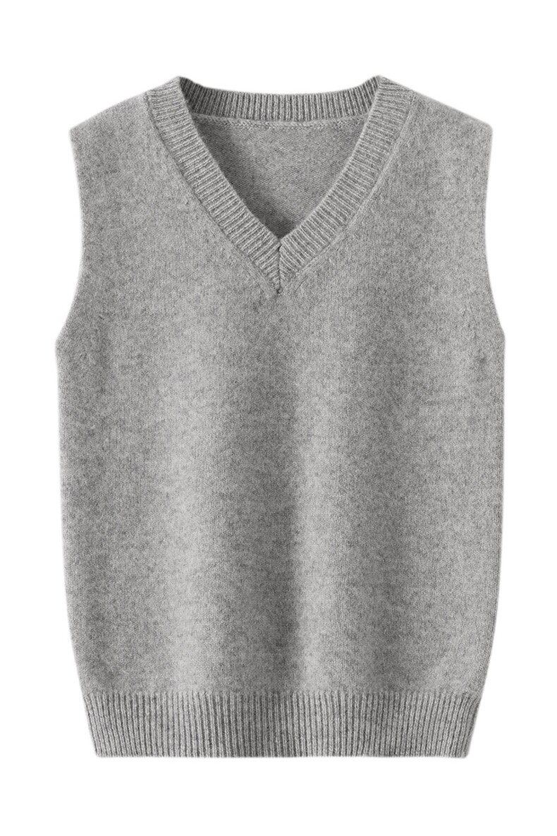 羊毛秋冬儿童羊毛衫男女同款V领马甲，童装马夹/背心，鑫贝羊绒