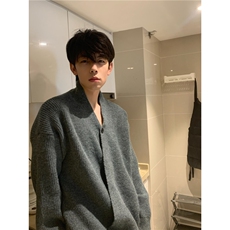 图老钱风慵懒针织衫外套复古百搭松弛感开衫道袍毛衣MF45P65，男装针织衫/毛衣，电商D256
