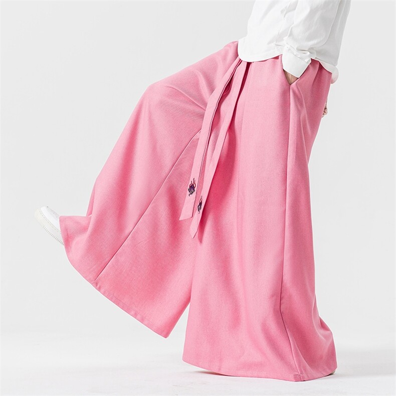 24秋冬 风男女宽松休闲裙裤汉服垂感阔腿裤宋裤潮 K272/P75图片