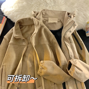 三合一冲锋衣 DZ3139-TP135控价198 冬季新款连帽撞色棉衣外套男图片