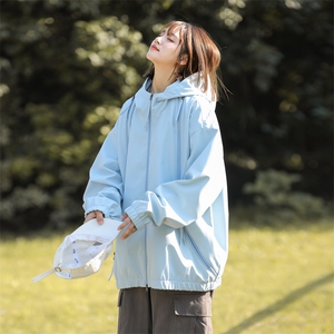 男女大众防水连帽冲锋衣户外品质外套光版二开A406 JK1208 特P71图片