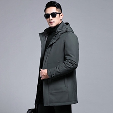 B21156钱塘2020-3可脱卸内胆男士精品90灰鸭绒羽绒服P330，男装羽绒服，钱塘207-3