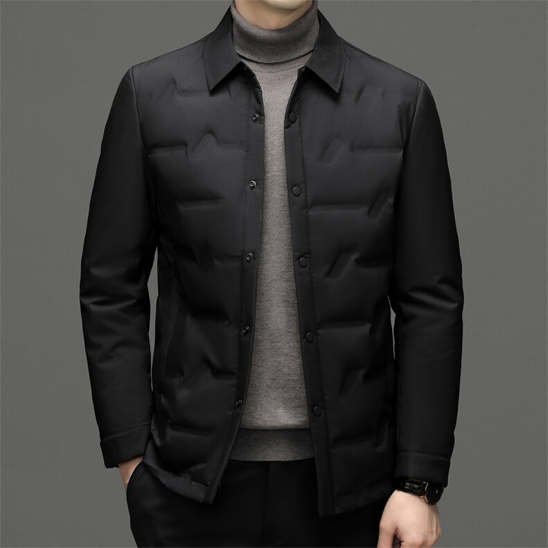 CSYR98203钱塘2020-2冬季厚款商务休闲翻领中年男士羽绒服P185，男装羽绒服，钱塘207-2