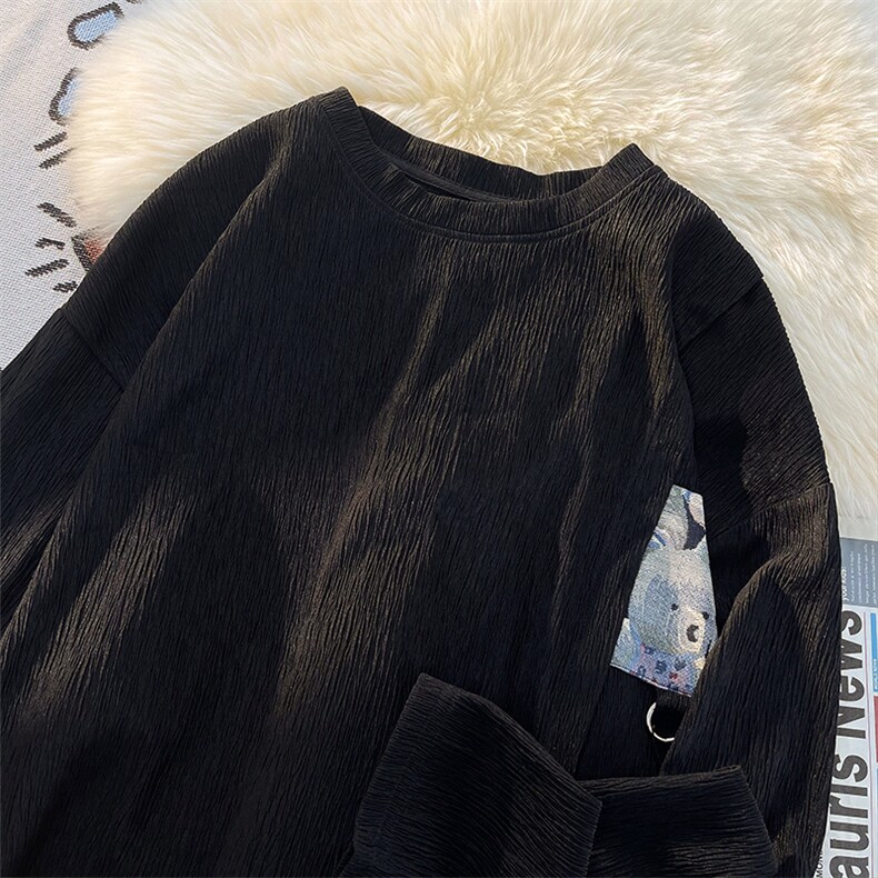 现货T10062-特批38控68百搭小熊吊坠高品质卫衣春季新款高品质,男装卫衣,电商A059