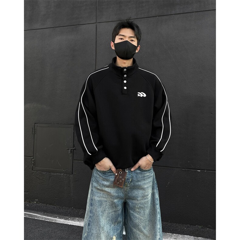 运动休闲刺绣polo领卫衣男cp109-特p65,男装卫衣,电商B371