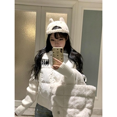 1506A/G78230/P94新款慵懒少女感拼接立领拉链棉服冬季，男装棉衣，星座1506A