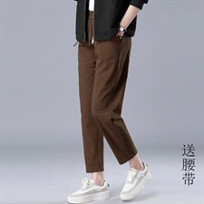 582款休闲弹力百搭裤子中腰加厚2024年秋季，女装休闲裤，秋牧寒烟