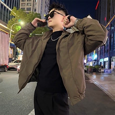 AF202/P108控148秋季社会小伙工装时尚百搭立领线条夹克男黑首，男装夹克，星座305B-1