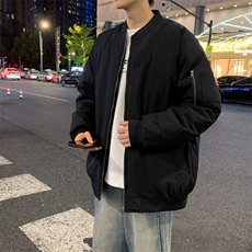 棒球服外套男女棉服美式潮牌复古高级感男装宽松飞行员M0822-P98，男装棉衣，星座308B-2