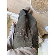 【高质量现货特批48】男女秋冬刺绣水洗棉休闲裤610A-3185，男装休闲裤，星座610A