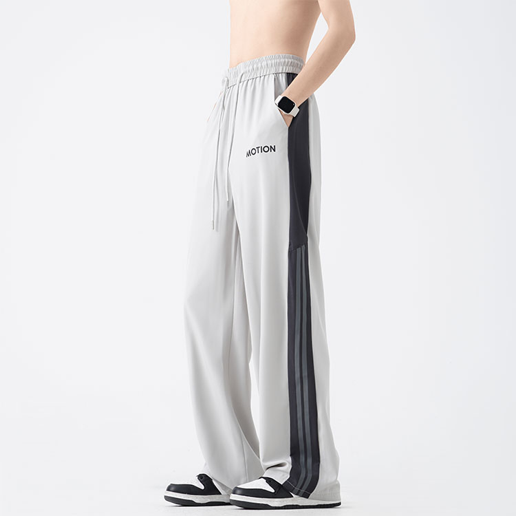 INS夏季新款条纹潮流设计宽松休闲冰丝裤B315-K24203-特p30控58,男装休闲裤,电商B315