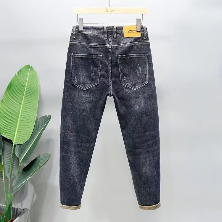 1506-1/KA1991/P51春季新款修身小直筒潮男士复古时尚百塔牛仔裤,男装牛仔裤,星座1506-1