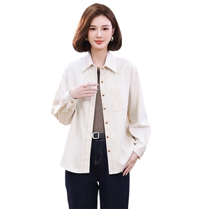 时尚宽松显瘦长袖衬衫女新款韩版百搭气质上衣春装女装外套图片