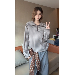 图 300克加厚德绒设计感撞色条纹冬季打底衫男女长袖T恤 P38图片
