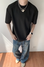 主推夏季新品2025玉米格半袖打底衫男士夏装短袖T恤上衣S408-特19，男装T恤，电商A233-1