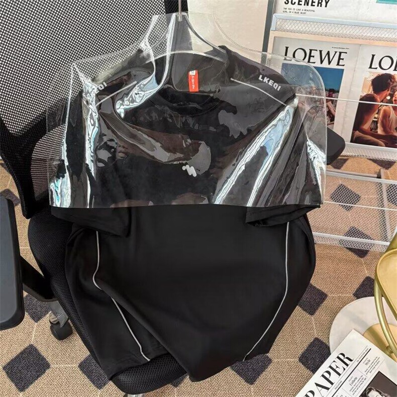 拉反光条T恤男女短袖韩版潮流宽松百搭2025夏季ins体恤ST677-P32,男装T恤,星座412-2
