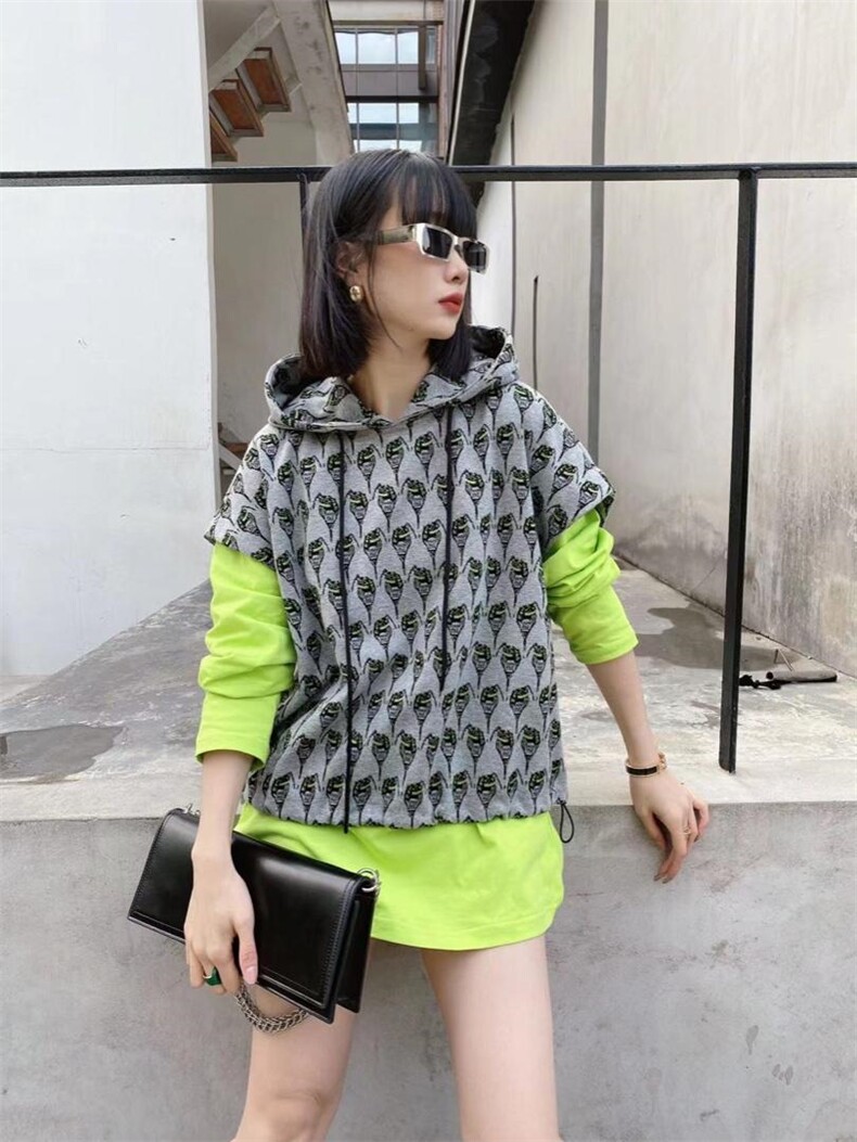 爱美欧现货撞色两件套卫衣，女装卫衣/绒衫，爱美欧