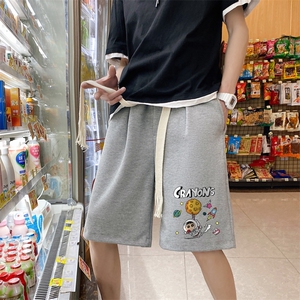 ！港风华夫格休闲裤子男卫裤男短裤男沙滩裤衩HFD20-P25图片