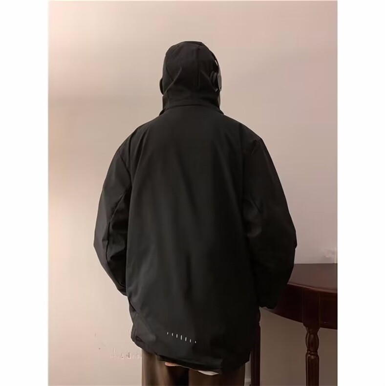 加厚青春流行羽绒服新款男潮牌时尚港风连帽气质2025潮潮流纯色图片
