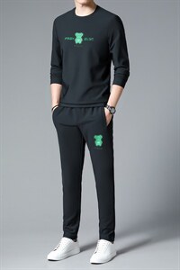 SXL9633秋季2023年新款男士长袖长裤修身休闲时尚卫衣套装P155图片