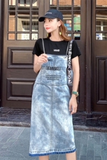 连衣裙背带牛仔舒适宽松2021年夏季简约百搭显瘦修身个性，女装连衣裙，钱塘布衣