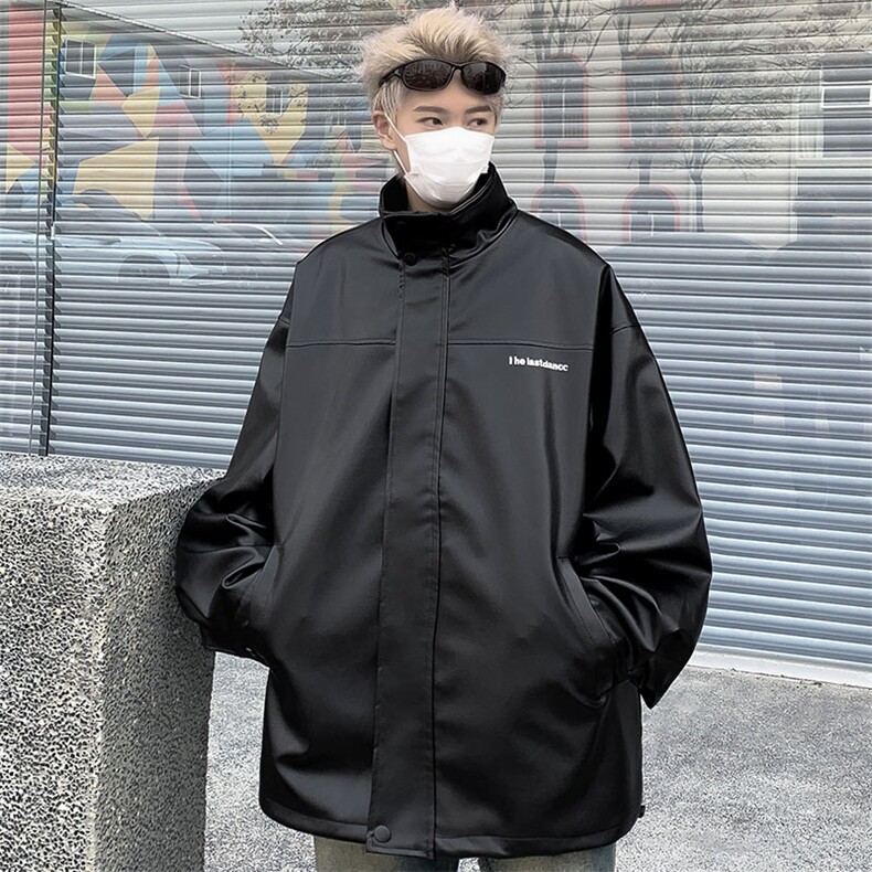 F139-P65美式潮牌宽松机车服皮夹克2024新款飞行员皮衣外套男,男装夹克,星座512-6
