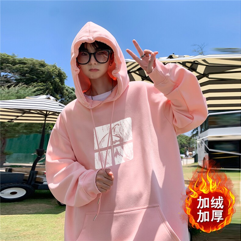 ！重磅大码M-4XL得物品质加厚连帽卫衣RH6245-特P35加绒P43,男装卫衣,星座610B-1