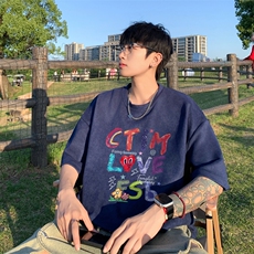量大优供视频重磅麂皮绒短袖T恤男JPDX249-特P19，男装T恤，电商B367