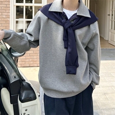 卫衣男春秋季新款潮牌ins港风POLO领上衣服季薄款宽松外套W112，男装卫衣，星座1116A（原606A-3）