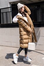 2024冬季长款长袖加厚连帽休闲时尚修身棉衣/棉服，女装棉衣/棉服，依如秀(原杭风阁)