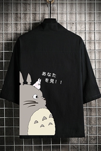HF59150-P40风汉服男开衫外套七分袖道袍 网格挂拍图片