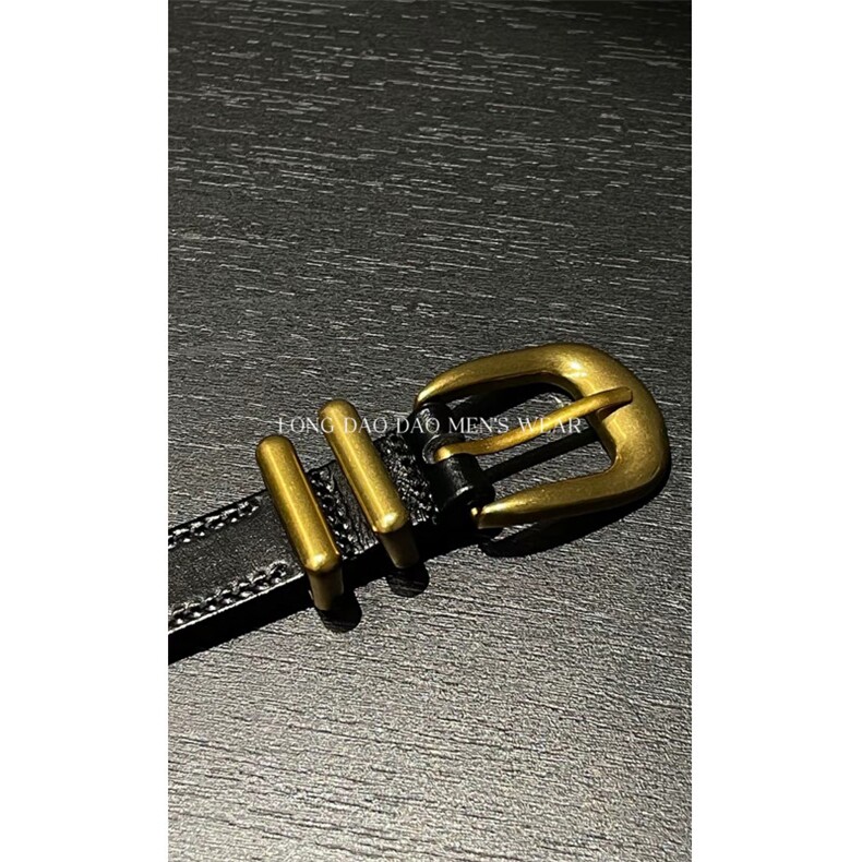 龙叨叨新款潮流时尚复古针扣皮带男女通用简约百搭腰带PD02P55特,饰品腰带/腰封,电商D256A(原A064A)