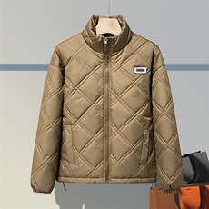 美式复古宽松保暖男生加厚情侣款冬季英伦立领棉服313B-NC359-P60，男装棉衣，星座313B