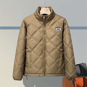 美式复古宽松保暖男生加厚情侣款冬季英伦立领棉服313B-NC359-P60图片