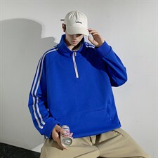 ！秋季上衣男圆领卫衣男装港风长袖t恤男外套男W106-P38，男装卫衣，星座815-2