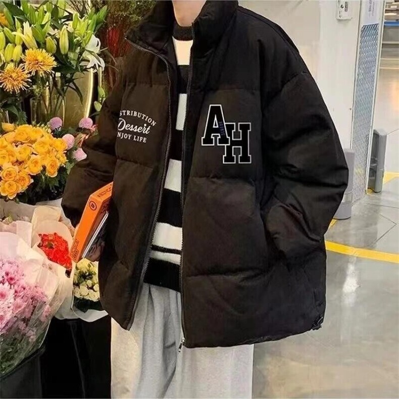 网络图现货新款时尚百搭宽松字母加厚棉服外套RM230-P75,男装棉衣,星座1005-4