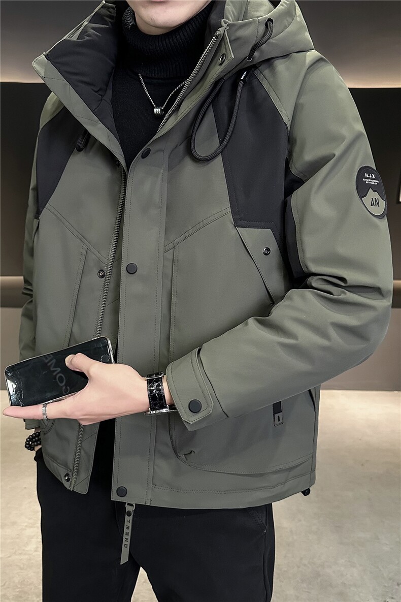 M-4XLB3533713P245军绿军绿可拆脱羽绒内胆男士冲锋衣,男装夹克,电商B353