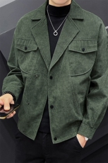 秋冬新款男士翻领灯芯绒休闲西服外套夹克男士上衣JK861-P60，男装夹克，星座1403B