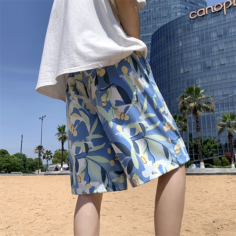703-DK80-P26夏季休闲大码数码印花沙滩裤M-5XL,男装休闲裤,星座703