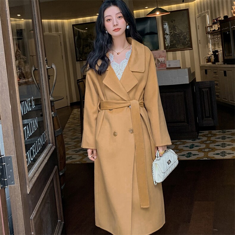 2024年秋季时尚潮流大气简约新款羊绒大衣，女装双面呢大衣，荣图大衣