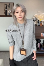 已下单10W件新款华棉270g长袖T恤男宽松结构打底上衣T6001-特P15，男装T恤，电商A001-1