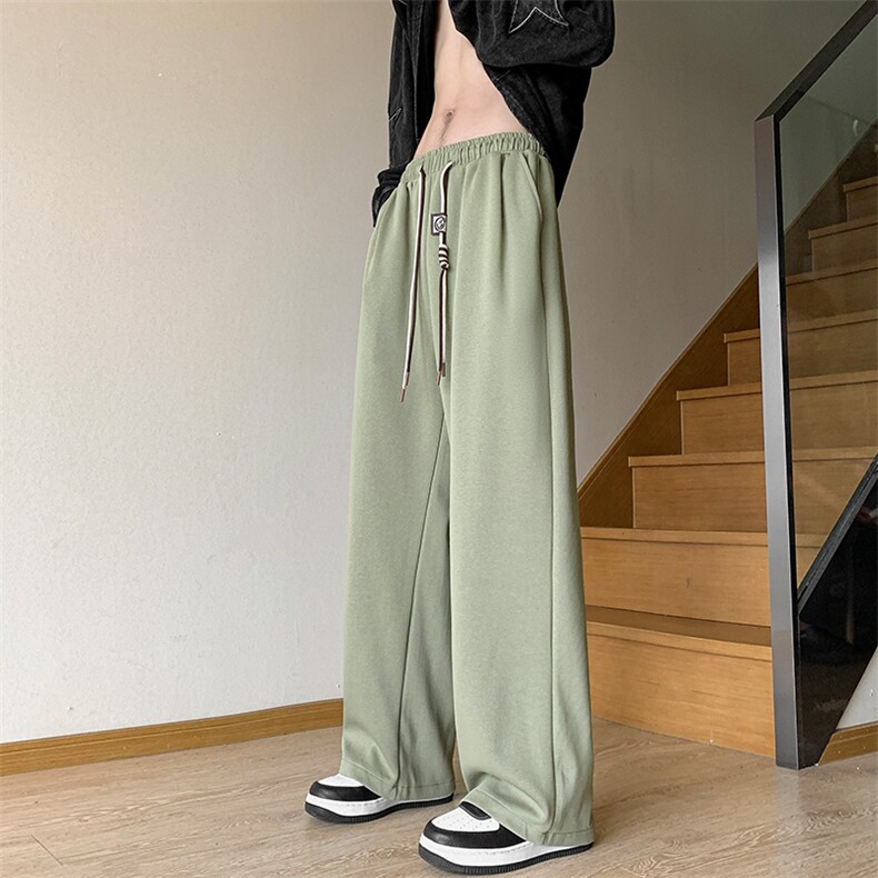 8XL-M特大码休闲裤男生简约休闲日系宽松直通长裤胖子男K933P40,男装休闲裤,电商D206-1
